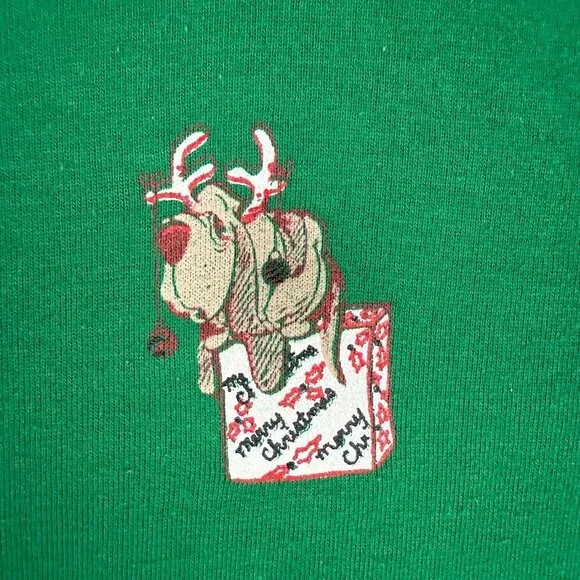 Vintage Christmas Sweatshirt XL Walker Tower Oklahoma University Sooners 80s - Picture 6 of 10